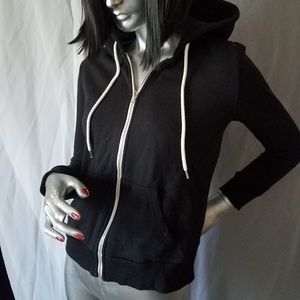 Forever 21 black zip hoodie